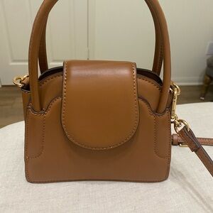 Zara Elegant Brown Leather Mini Handbag